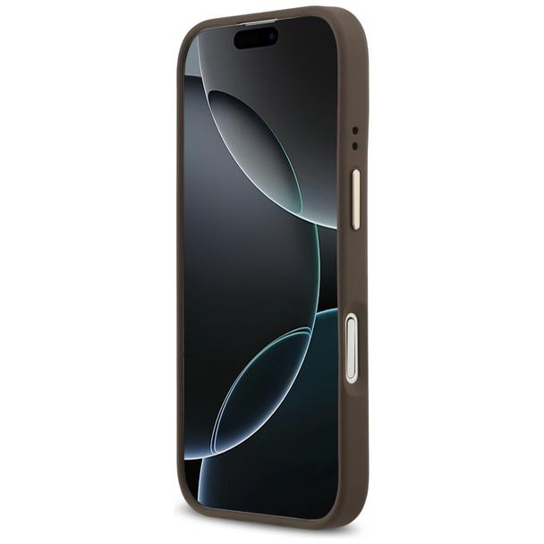 GUESS futerał do IPHONE 17 kompatybilny z MagSafe GUHMP17SPG4SEMCW (PU W/ 4G Stripe) brązowy