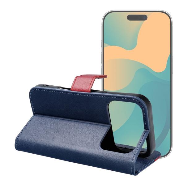 Etui z klapką na iPhone 17 PRO MAX Split Book granatowo-czerwone