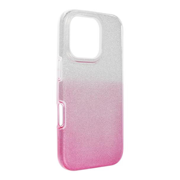 Futerał do iPhone 16 PRO Shining transparentny różowy