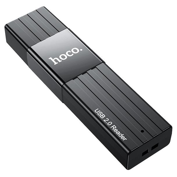 Czytnik kart SD / TF Hoco USB A 2.0 HB20 czarny