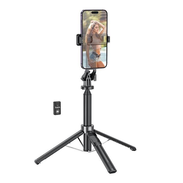 Selfie stick Hoco tripod z pilotem bezprzewodowym K21 czarny