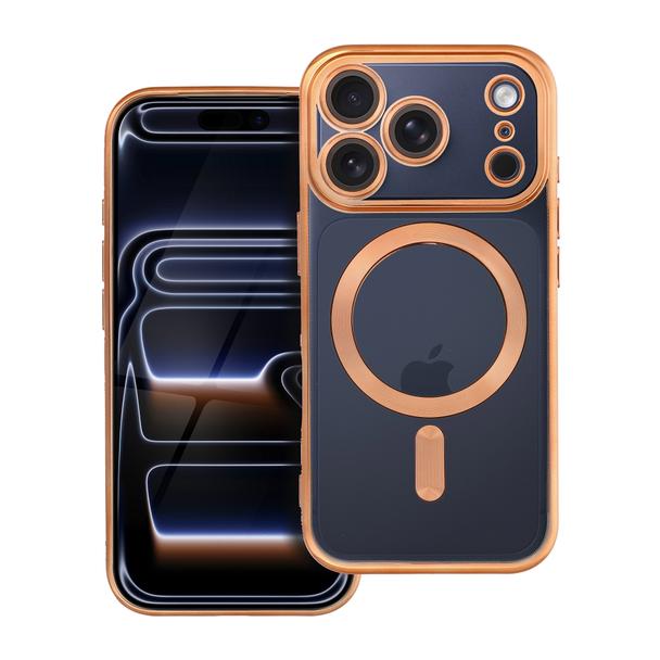 Futerał ELECTRO MAG COVER kompatybilny z MagSafe do IPHONE 17 Pro (full ring) złoty