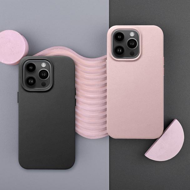 Futerał LEATHER MAG COVER kompatybilny z MagSafe do IPHONE 13 czarny