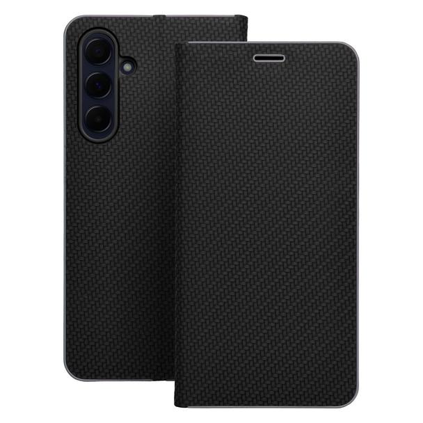 Etui z klapką na Samsung A17 Luna Book Carbon czarne