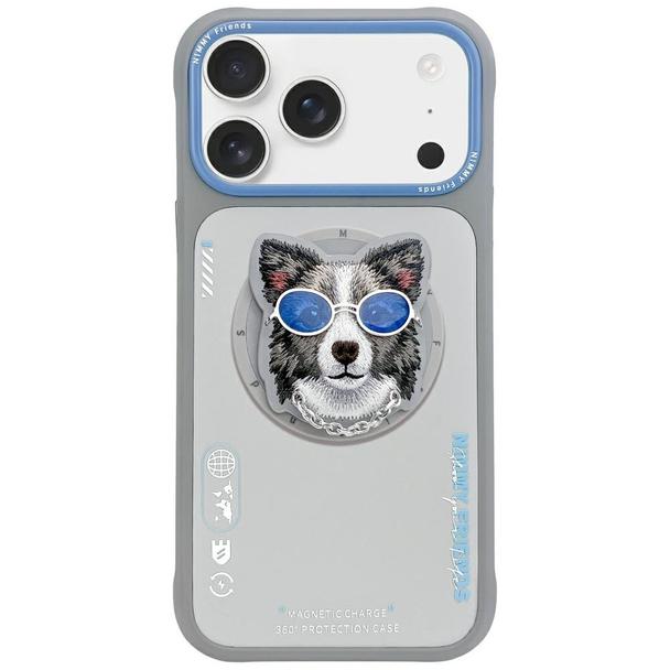 NIMMY futerał GLASSES COOL DOG kompatybilny z MagSafe do IPHONE 17 Pro szary