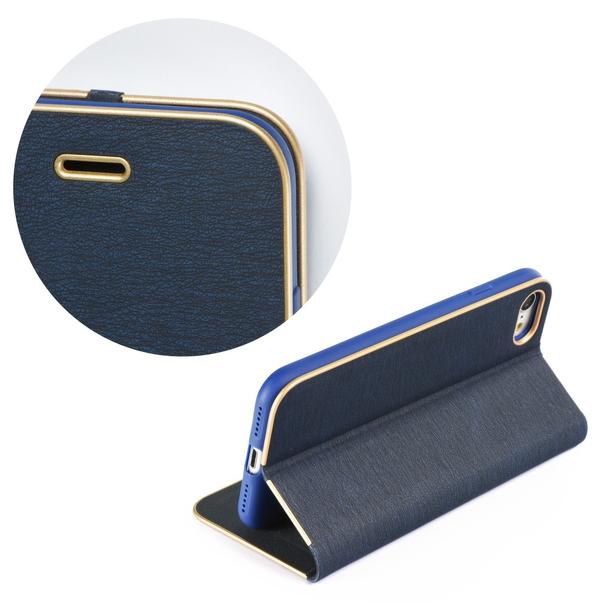Etui z klapką na Samsung J5 2017 Luna Book Gold granatowe