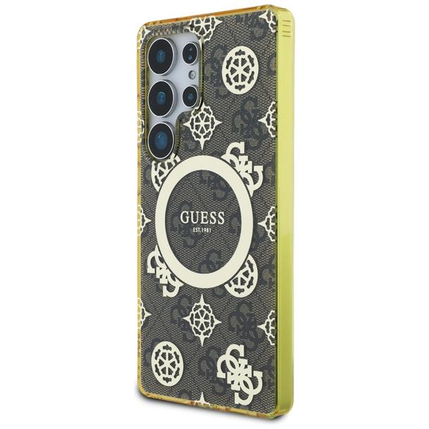 GUESS futerał do SAMSUNG S25 Ultra GUHMS25LH4PYEEW (Magnetic IML Peony on 4G Background) brązowy