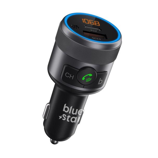 Transmiter samochodowy bluetooth Blue Star AutoHarmony QC3.0 PD 42W C81 szary