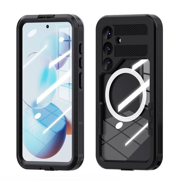 Futerał do Samsung S25 Shellbox MARS wodoodporny z metalowym ringiem czarny