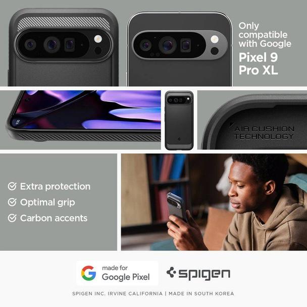 SPIGEN futerał RUGGED ARMOR do GOOGLE Pixel 9 Pro XL matte black