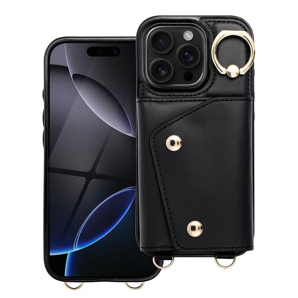 Futerał do iPhone 16 Wonder z portfelem czarny