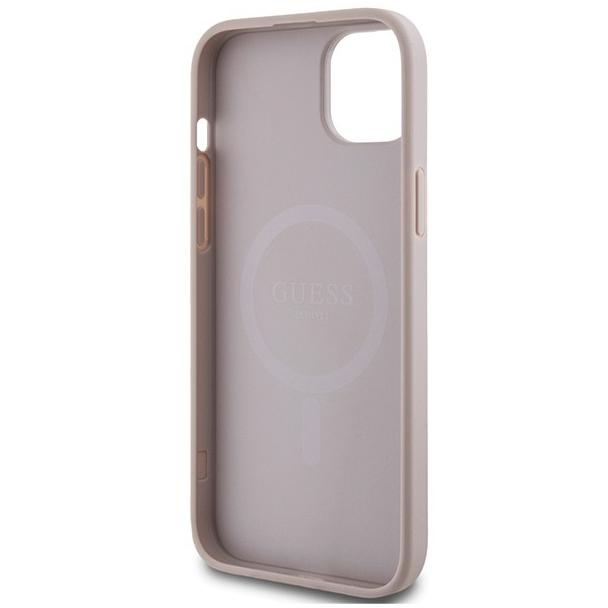 GUESS futerał do IPHONE 14 kompatybilny z MagSafe GUHMP14SG4GFRP (4G Ring classic logo) różowy