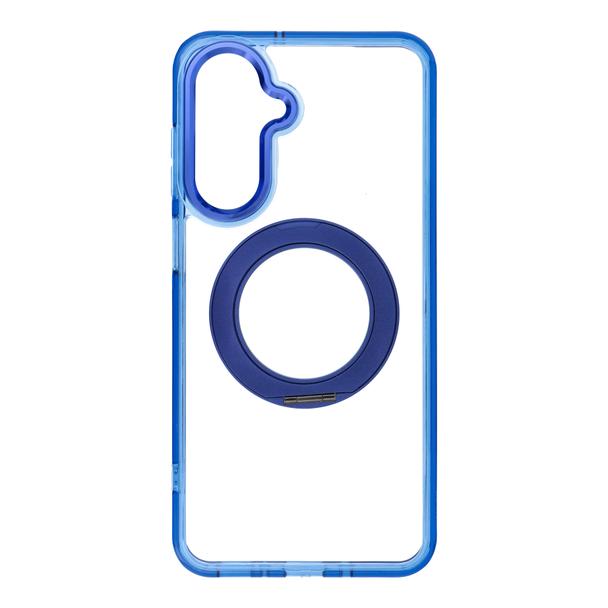 Etui na Samsung A17 / A18 Frame Circle Stand zgodne z MagSafe granatowe