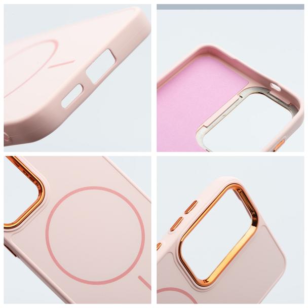 Futerał do Samsung A56 Frame Mag Cover zgodny z MagSafe pudrowy róż