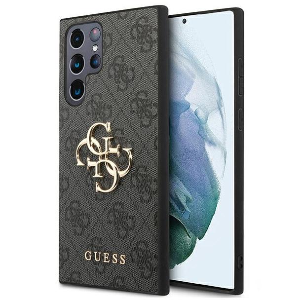GUESS futerał do SAMSUNG S24 Ultra GUHCS24L4GMGGR (Leather 4G Metal Logo) czarny