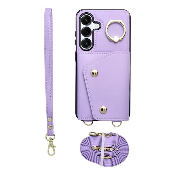 Futerał do Samsung A35 5G Wonder z portfelem liliowy
