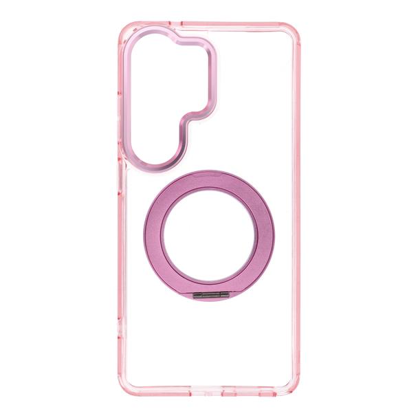 Etui na Samsung S26 Ultra Frame Circle Stand zgodne z MagSafe różowe