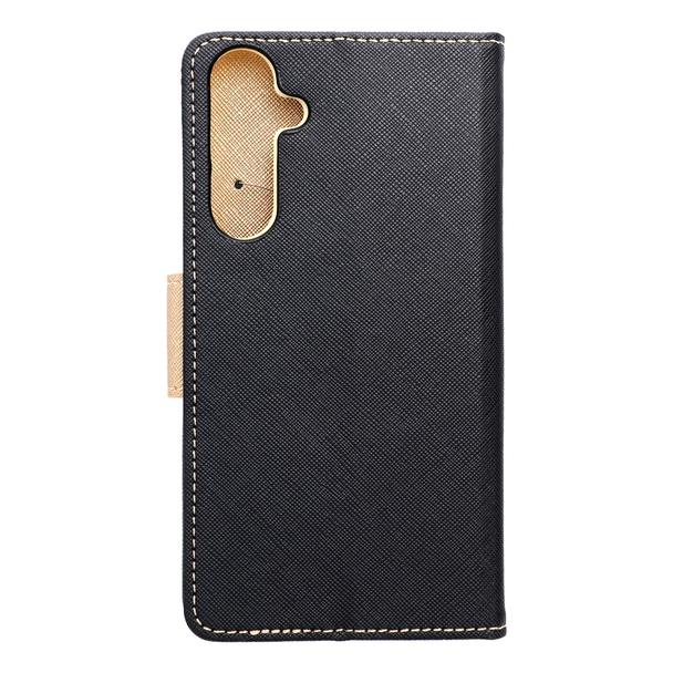 Etui z klapką na Samsung A55 Fancy Book czarno-złote
