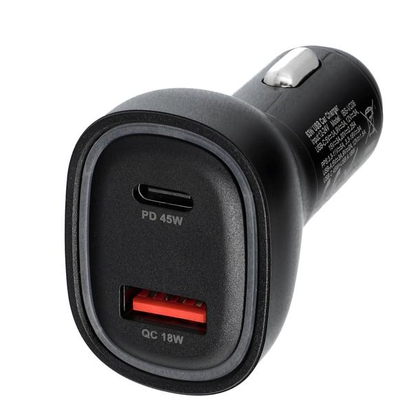 Ładowarka samochodowa Blue Star USB C + USB A QC3.0 PD AFC PPS SFC2.0 3A 63W czarna