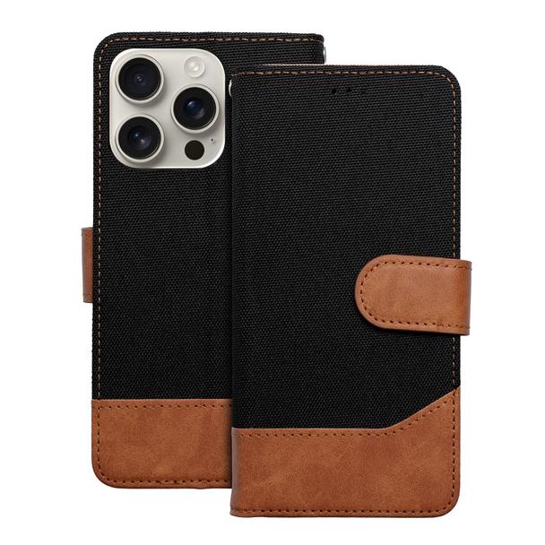 Etui z klapką na iPhone 16 PRO MAX Jeans Book czarne