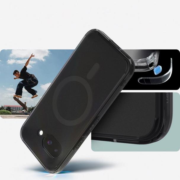 SPIGEN futerał ULTRA HYBRID MAG kompatybilny z MagSafe do GOOGLE PIXEL 9A frost black