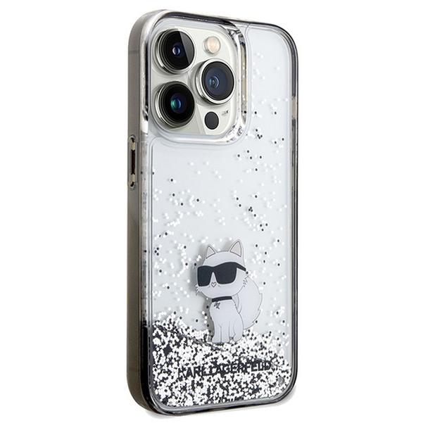 KARL LAGERFELD futerał do IPHONE 14 Pro Max KLHCP14XLKCNSK (Liquid Glitter C) transparentny