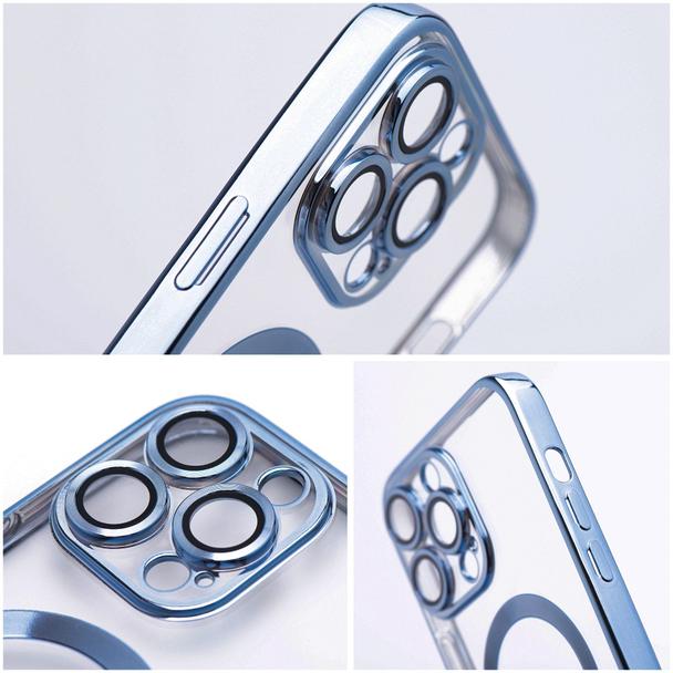 Etui na Samsung A08 Electro Mag Cover zgodne z MagSafe tytanowo niebieskie