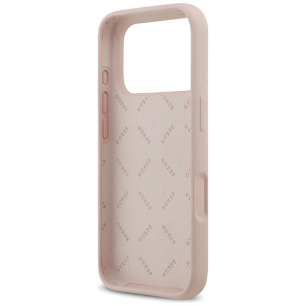 GUESS futerał do IPHONE 17 Pro GUHCP17LSC4GSMP (Silicone W/ Big 4G Script) różowy