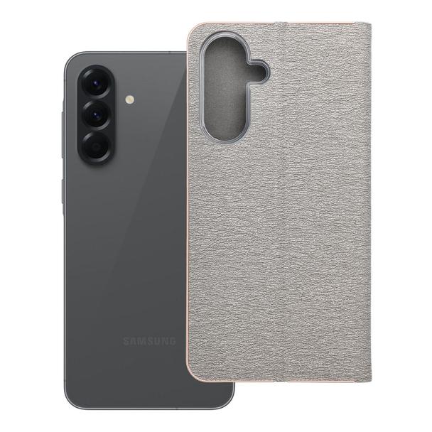 Etui z klapką na Samsung A56 5G Luna Book Gold srebrne