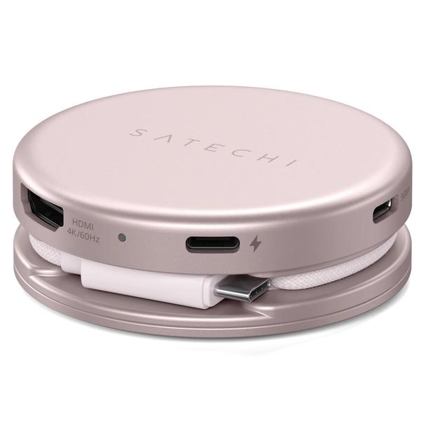 Adapter HUB 5w1 USB C Satechi OntheGo STPOTG5P blush