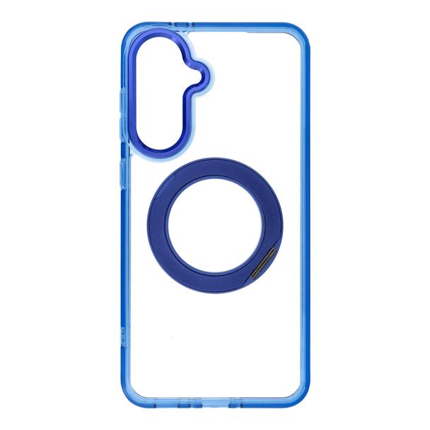 Etui na Samsung A56 Frame Circle Stand zgodne z MagSafe granatowe