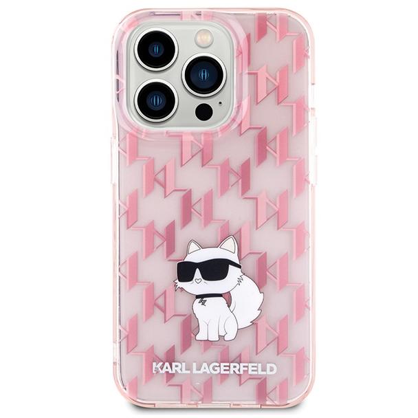 KARL LAGERFELD futerał do IPHONE 15 Pro Max KLHCP15XHNCMKLP (Monogram) różowy
