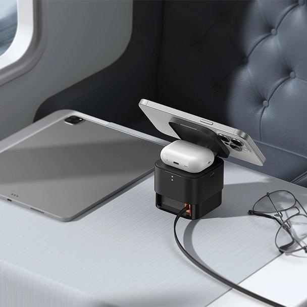 BASEUS ładowarka indukcyjna 2w1 kompatybilna z MagSafe 3A 20W BS-W531 czarna