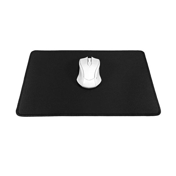 Podkładka pod mysz 350 x 250 x 3 mm czarna z czarnym obszyciem