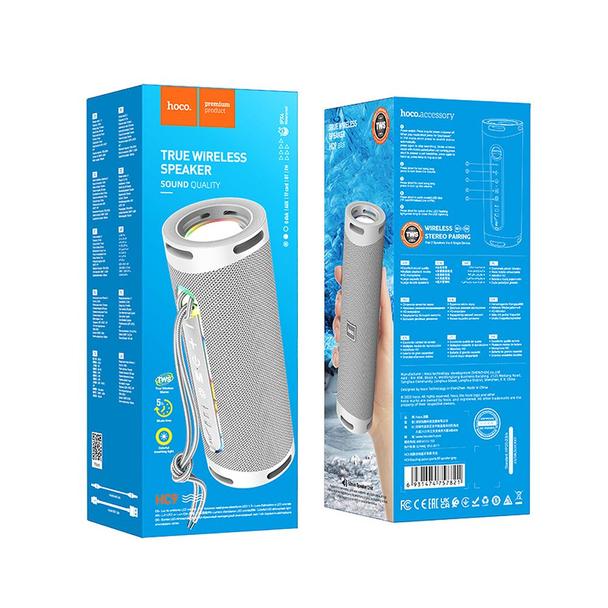 Głośnik bluetooth 2 x 5W 5h Hoco HC9 szary