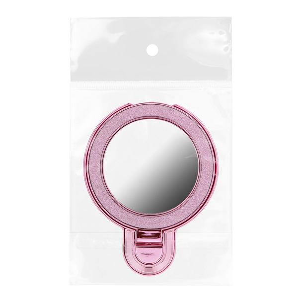 Stojak na telefon CIRCLE MIRROR - naklejany - różowy