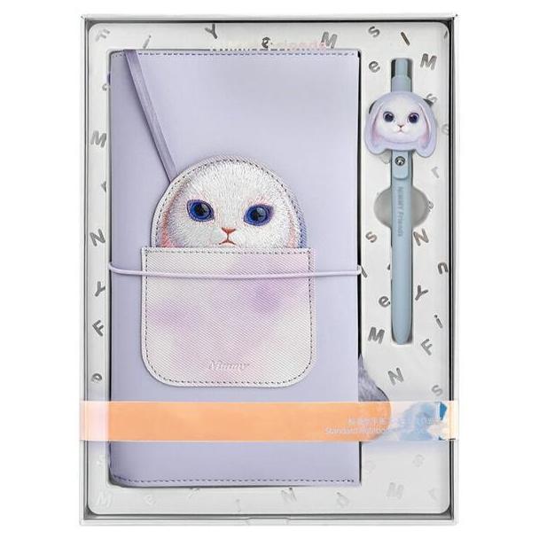 NIMMY zestaw 2w1 notatnik + długopis BIG EYED PET 2.0 Rabbit fioletowy
