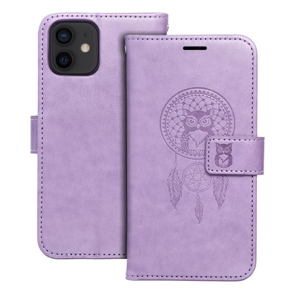 Etui z klapką na iPhone 12 / 12 PRO Mezzo Book łapacz snów fioletowe