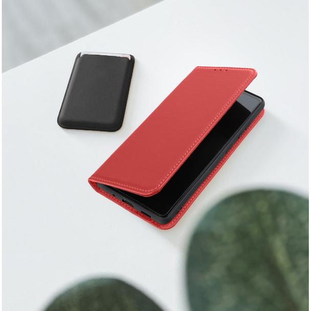 Etui z klapką na Xiaomi Redmi 17C Smart Pro Book skórzane bordowe