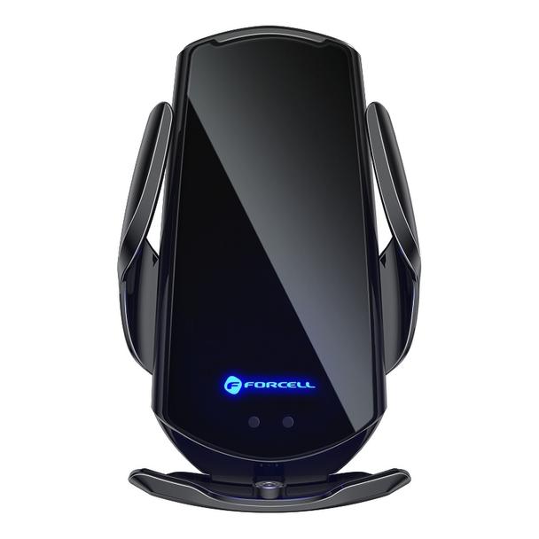 Uchwyt na telefon do samochodu indukcyjny automatyczny Forcell F-Grip HS1 Qi 15W do szyby / kratki czarny