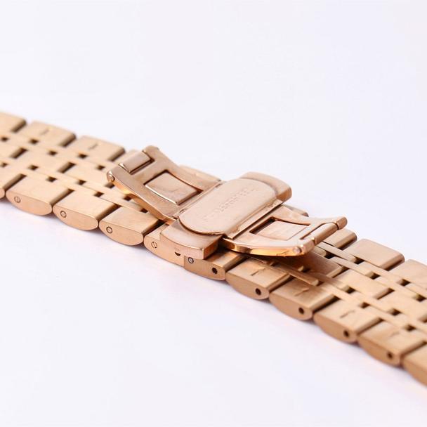 Pasek do zegarka 22 mm Titmo Strap S4 stalowa bransoleta złoty róż