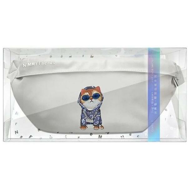 NIMMY nerka na ramię GLASSES COOL CAT szara