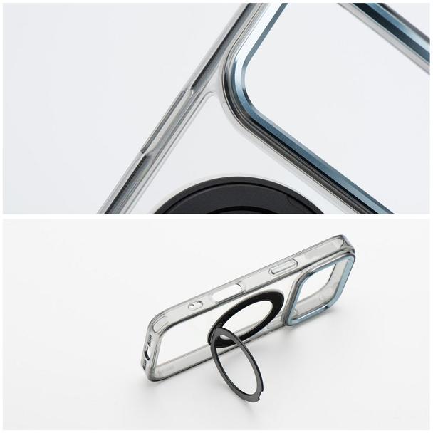 Etui na iPhone 11 Frame Circle Stand zgodne z MagSafe czarne