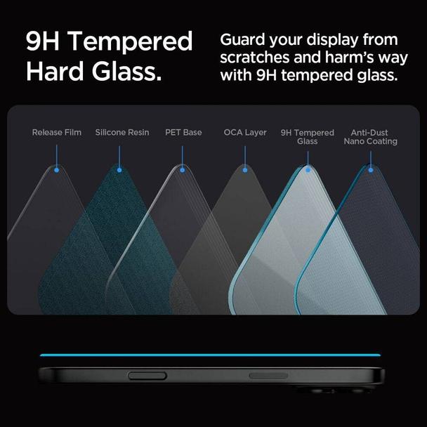 SPIGEN szkło hartowane GLAS.TR ”EZ FIT” do IPHONE 16 Pro Max clear
