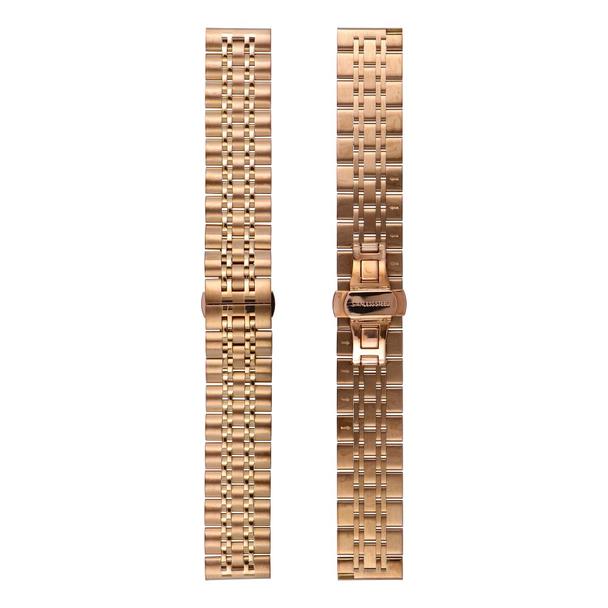 Pasek do zegarka 22 mm Titmo Strap S4 stalowa bransoleta złoty róż