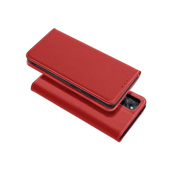 Etui z klapką na Xiaomi Redmi 17C Smart Pro Book skórzane bordowe