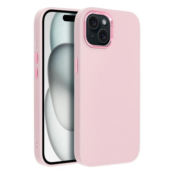 Futerał do iPhone 15 Frame pudrowy róż
