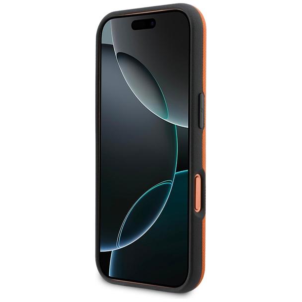 BMW futerał do IPHONE 17 Pro Max kompatybilny z MagSafe BMHMP17X25PFWSMO (PU FW Metal Logo) pomarańczowy