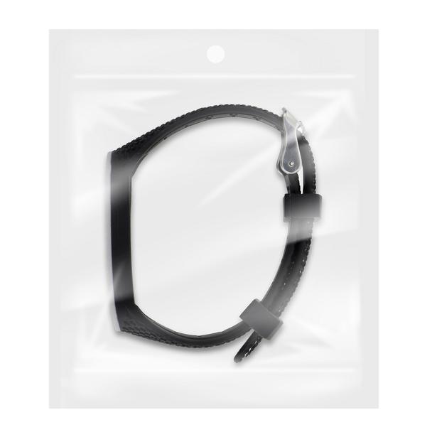 Pasek z elastomeru LIFESTYLE do XIAOMI Mi Band 5 / 6 czarny (03)