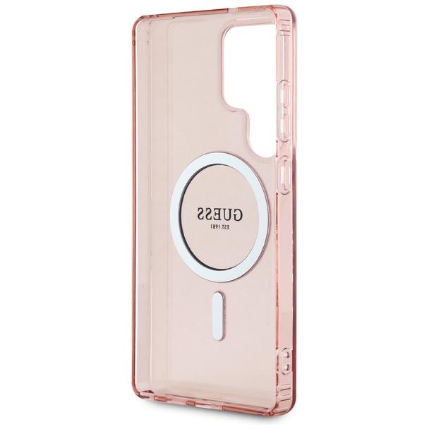 GUESS futerał do SAMSUNG S25 Ultra GUHMS25LHFGEREP (Magnetic IML Glitter Circle) różowy